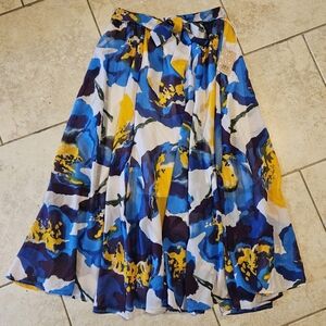 Floral Blue and Yellow Skirt